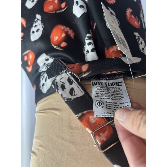 NWT Halloween Michael Myers Pumpkin Suspender Skirt Horror Hot Topic small - Picture 4 of 8